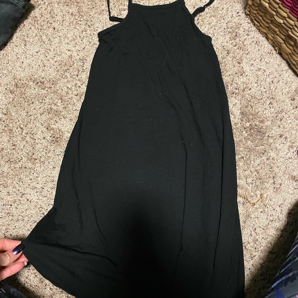 Little black A-line dress ribbed